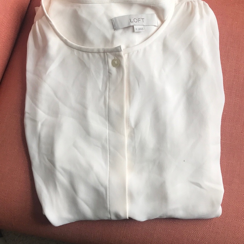 Loft M hidden-button front blouse - Picture 2 of 3